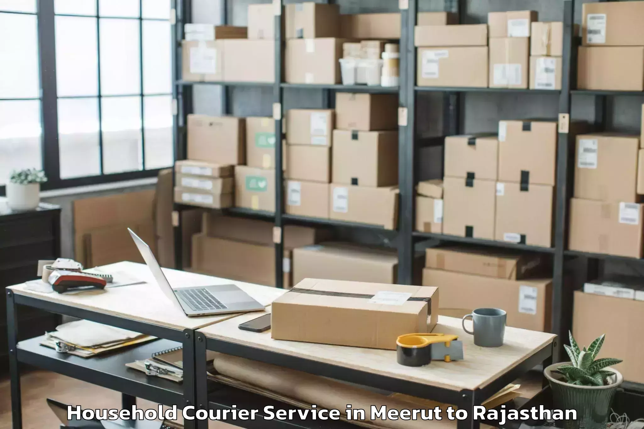 Reliable Meerut to Khairthal Household Courier